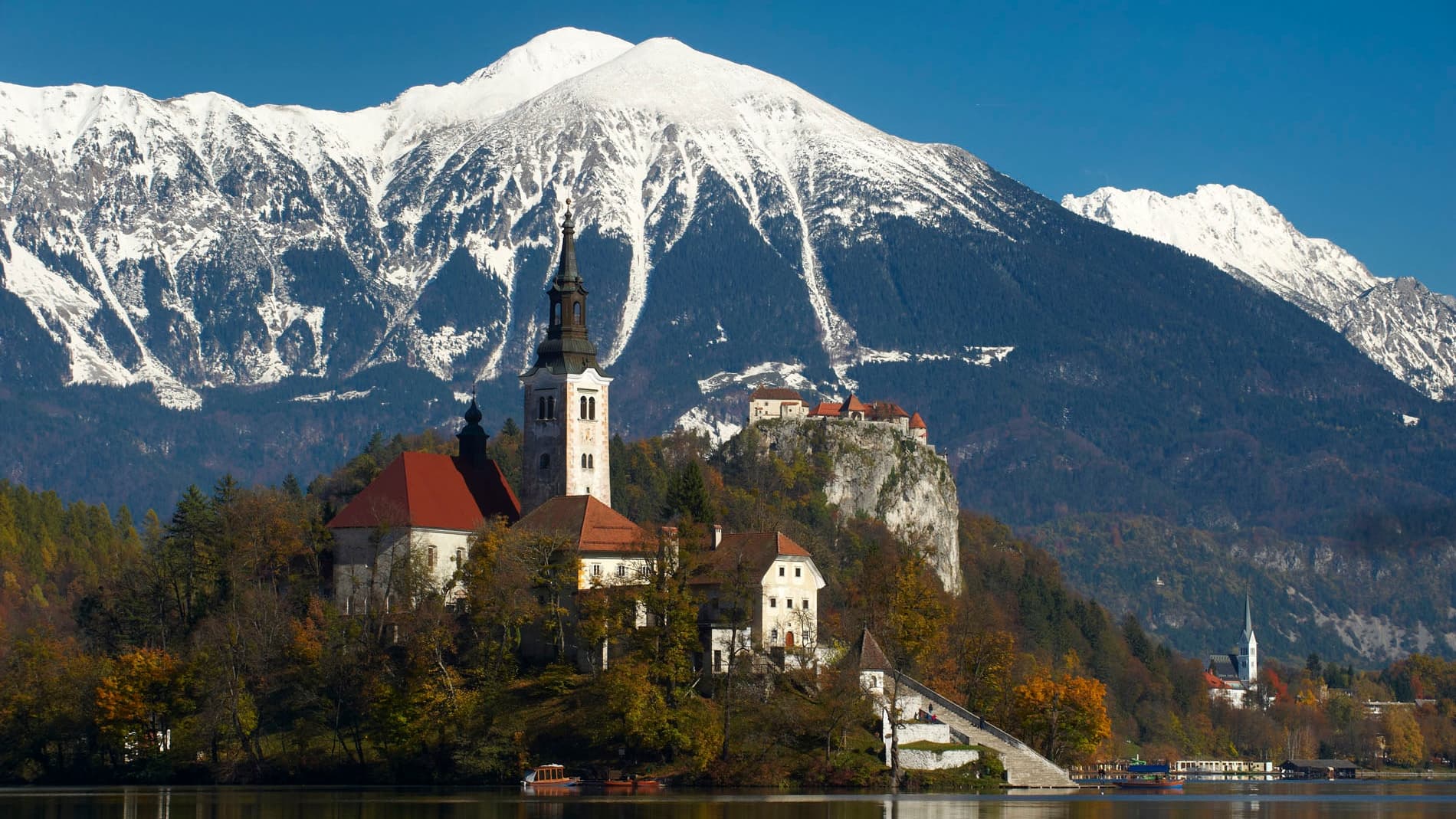 Lake Bled - glacial lake with island church